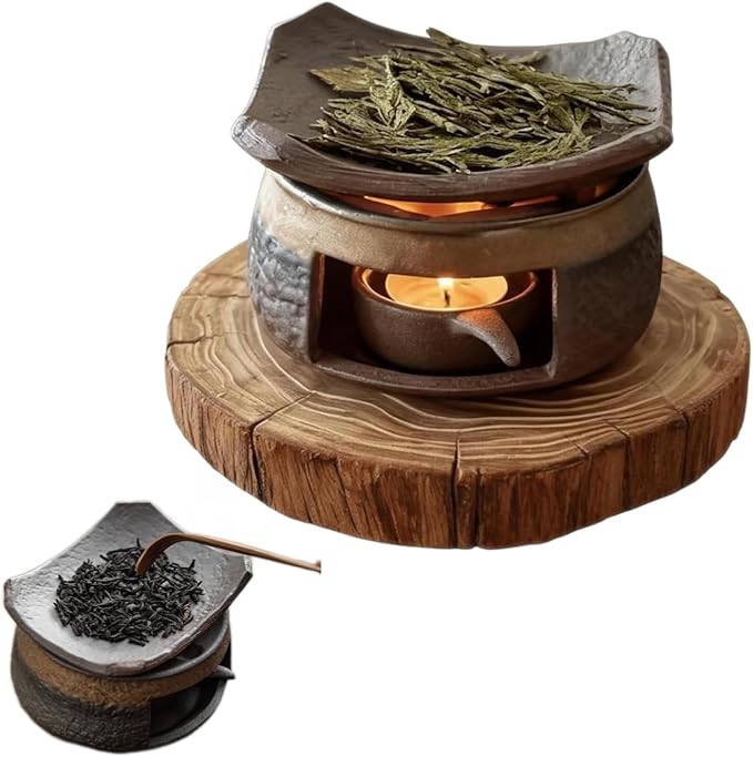 Cedar and Zen Burner，Ceramic Aromatherapy Diffuser，Essential Oil Burner，for Home Fragrance,Meditation,Relaxation & Bedroom Decor (1 Pcs)