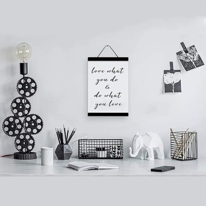 2 Pack Magnetic Poster Hanger Frame 12 Inch Black,12x16 12x18 12x20 12x24 Wood Magnet Frames Hangers for Photos, Pictures, Prints, Maps, Scrolls and Canvas Artwork