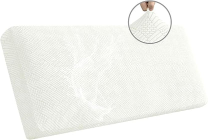 Easy-Going Waterproof Couch Cushion Covers for Couches and Sofas, Stretch Jacquard Sofa Seat Cover Replacement for Dogs, Pets & Kids, Durable Furniture Protector for Sofa Cushions, Ivory