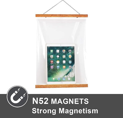 WITCOLOR 25x17 25x36 25x25 Poster Frame, Magnetic Light Wood Wooden Frame Hanger for Photo Picture Canvas Artwork Art Print Wall Hanging (1 Pack, 25", Teak Wood)