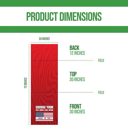 Custom Table Runner (12”x72” to 36”x72”) by BCB Print | Personalize with Business Logo/Image/Text | Trade Shows, Events & Weddings | HD Printed Custom Table Sign | Express Dispatch+Ship | Made in USA
