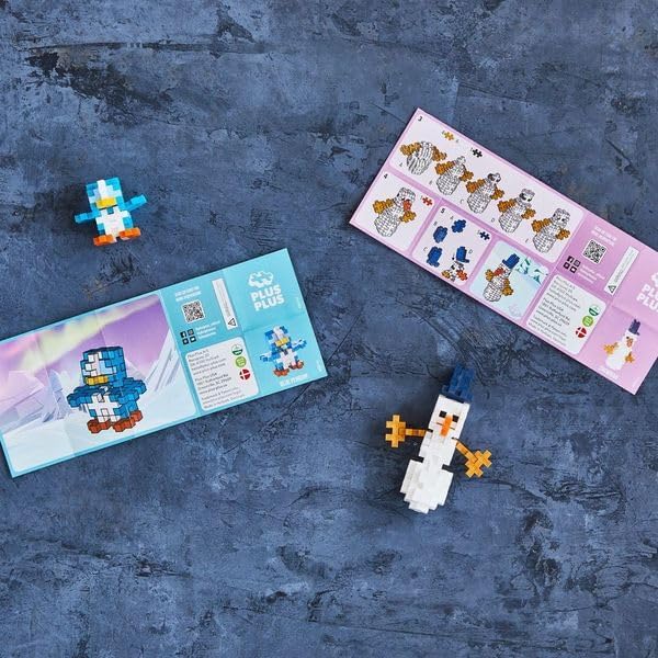 PLUS PLUS Christmas Advent Calendar 2025, 25 Kids Building Block Toys, Mini 3D Puzzle Kits, Fun Holiday Countdown Stem Gifts, 600 Pieces - Arctic Adventure