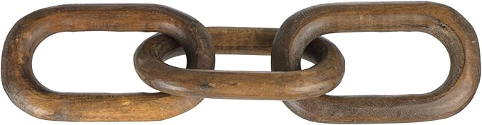 Creative Co-op Reclaimed Wood 3 Links Chain, Natural (DF3485)
