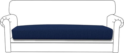 Easy-Going Stretch Cushion Cover Sofa Cushion Furniture Protector Sofa Seat Sofa slipcover Sofa Cover Soft Flexibility with Elastic Bottom(Sofa Cushion, Navy)
