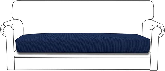 Easy-Going Stretch Cushion Cover Sofa Cushion Furniture Protector Sofa Seat Sofa slipcover Sofa Cover Soft Flexibility with Elastic Bottom(Sofa Cushion, Navy)