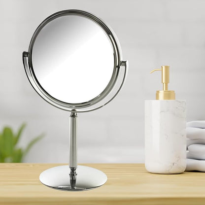 Small 5X Magnifying Mirror - 5.5" Makeup Mirror in Chrome Finish - Model MC105C