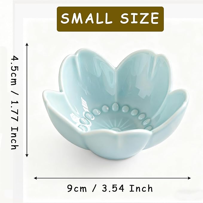 Flower Ring Dish Jewelry Tray, Ceramic Jewelry Dish, Cute Small Trinket Tray, Nightstand Bathroom Decor Ring Holder, Jewlery Plate Bowl for Christmas Friendship Birthday Gifts for Women Mom