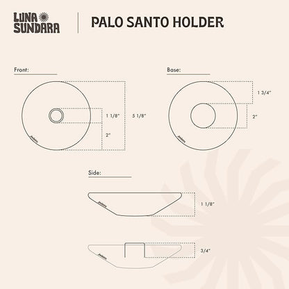 Luna Sundara Authentic Peru Pottery Palo Santo Stick Holder and Incense Holder with 5 Palo Santo Sticks Handmade Ceramic Smudge Bowl Sage Holder Black and White Maze Gift Set