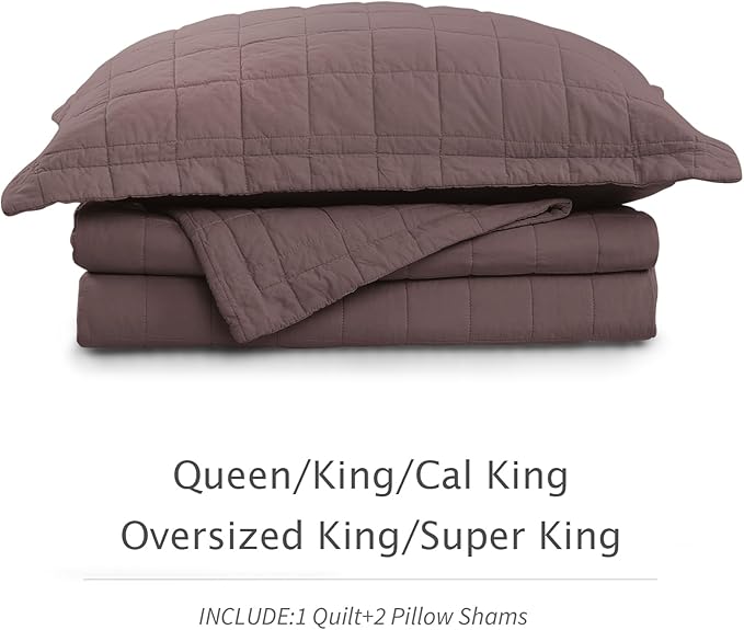 100% Cotton Quilt Sets Queen Size- Soft Lightweight Quilt Bedding Set for Bedroom Decor- Bedspread in Geometric Pattern with 2 Pillow Shams for All Season, 90x98 inches