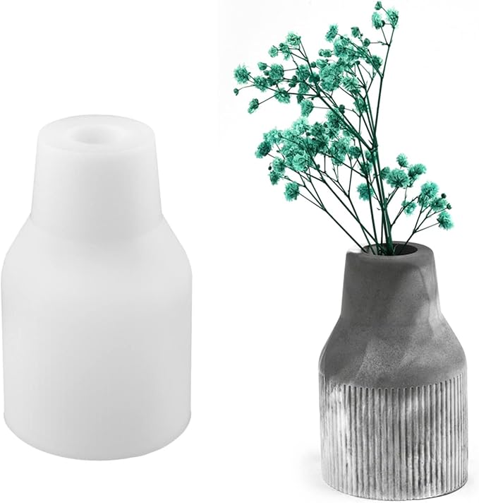 Concrete Art Vase Silicone Mold Rattan Bottle Succulent Planter Flower Pot Cement Clay Mould Plaster Epoxy Resin Pen Holder Mould
