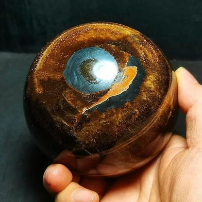 6-7cm/2.36-2.75inch Tiger Eyes Crystal Ball Polished Natural Tiger Eye Stone Sphere Decorative Sphere Healing Crystals Ball Stone Crafts Home Decor Ornament Gifts (Tiger's Eye, 60-70mm)
