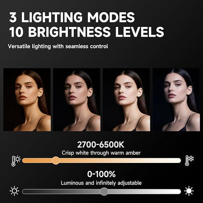 Ring Light Tripod for iPhone, 14" Selfie Ring Light with 63" Tripod Stand and Phone Holder, Professional LED Ringlight for Video Recording, Streaming, Photography, Makeup, Barber, YouTube, TikTok