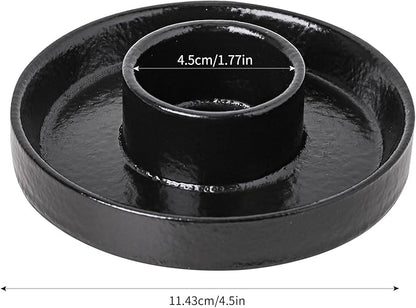 Sage Incense Holder, Ceramic Sage Holder for Burning, Sage Burner Holder for Smudge Sticks, Smudge Bowl for White Sage Bundle, Palo Santo Sticks, Yoga Meditation and Altar Decor (Sage Holder-Black)