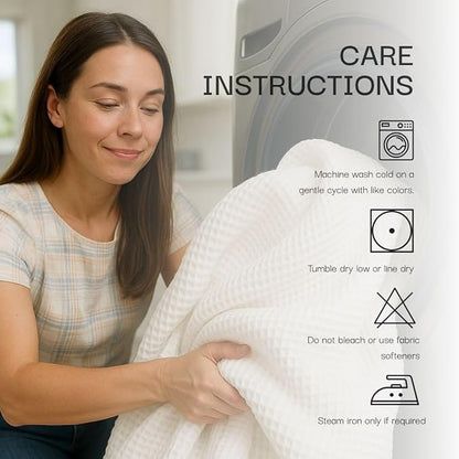 Salt Earth GOTS Certified 100% Organic Cotton Throw Blanket, 60" X 80" Waffle Blankets & Throws for Bed, Throw Blanket for Couch,Modern and Cozy Blanket,All Seasons, Comfy Soft Blanket(Charcoal Grey)