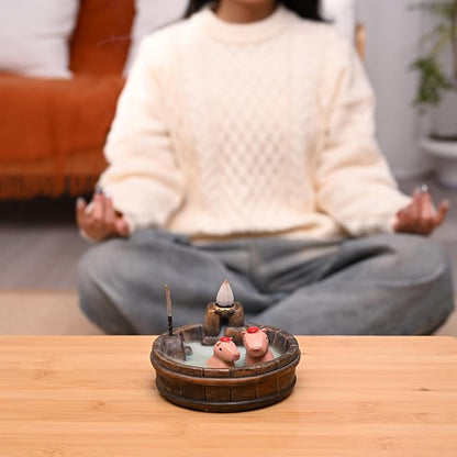 Capybara Backflow Incense Holder - Cute Unique Design Backflow Burner with Waterfall Effect for Relaxation and Aromatherapy, Ideal for Living Room, Yoga Studio, and Creative Spaces
