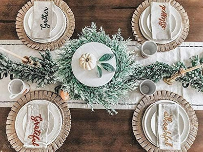 Handmade Round Table Placemats - Vintage Mats for Parties, Dining Table, Coasters - Decorative Placemats - 100% Jute Natural Fibers - Pack of 4-14’’ Diameter - Natural Jute – The Home Talk Store