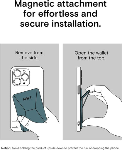 MOFT Magnetic Wallet Stand Compatible with iPhone 17/16/15/14/13/12 Series, Angle Adjustment & Magsafe Compatible MOVAS Phone Stand,Jungle