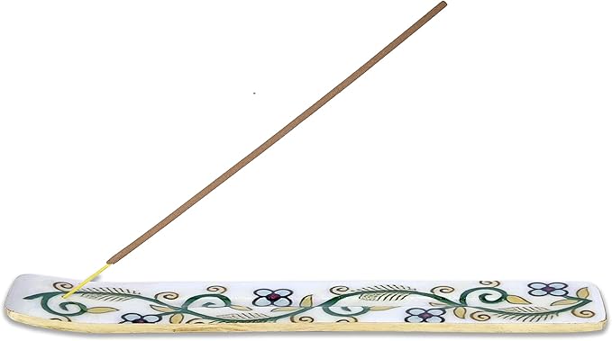 Bless-International Traditional-Handmade-Burner Wooden-Incense-Stick-Holder Ash-Catcher-Stand for-Aromatherapy-Meditation-Yoga (Inner Peace) 10 Inches, Pack of 2