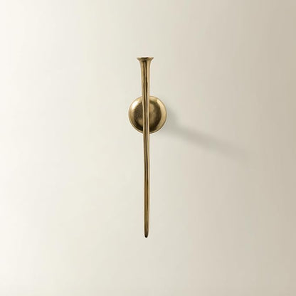 Z Gallerie One Piece Aspar Wall Sconce, Modern Candle Holder with Elegant Hook Design, Versatile Decorative Lighting for Indoor Wall Decor and Ambiance Setting, Gold (Candle Not Included)