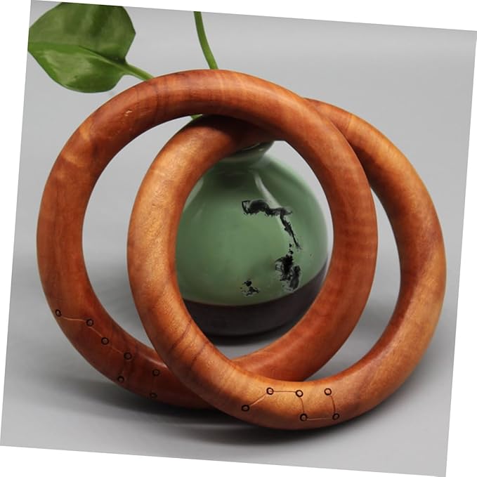 LIFKOME Wooden Link Chain Decor Minimalist Home Decor Jujube Wood Ornaments Bohemian Style