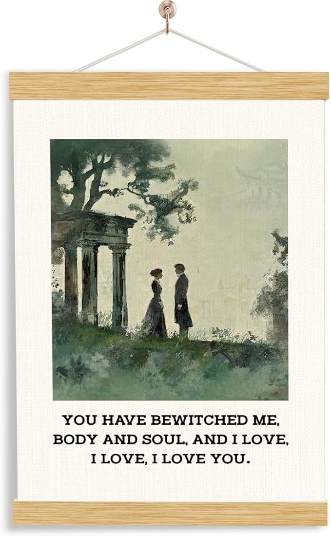 YGSDZY Romantic Canvas Poster, You Have Bewitched Me Poster, Love Posters, Home Decor, Couple Bedroom Decors, Movie Decor Art, Elizabeth Bennett Mr Darcy Quote Posters 11.8 * 15.7
