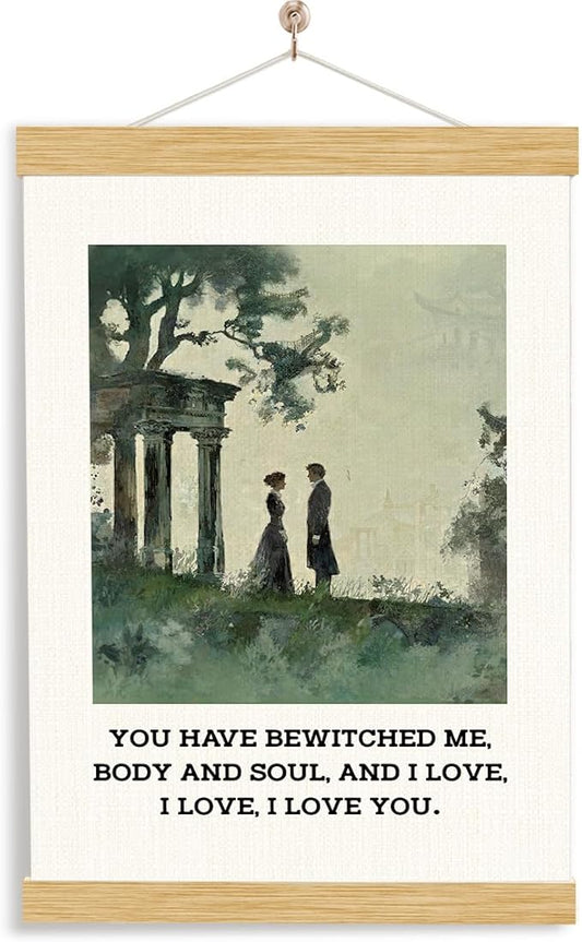 YGSDZY Romantic Canvas Poster, You Have Bewitched Me Poster, Love Posters, Home Decor, Couple Bedroom Decors, Movie Decor Art, Elizabeth Bennett Mr Darcy Quote Posters 11.8 * 15.7