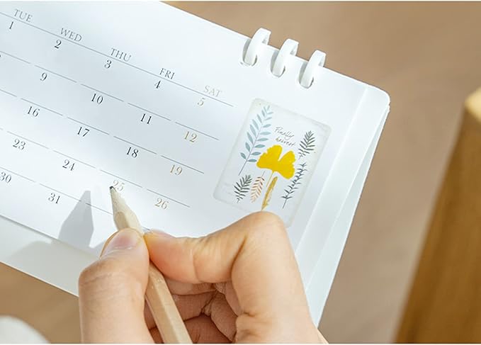 2026 Mini Desk Calendar New Year Standing Memo Notes Calendar 6.9" x 3.7" - White (Oct. 2025 to Dec. 2026)