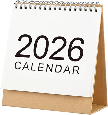 2026 Mini Desk Calendar Monthly Simple Style Flip Calendar 6.5" x 6" (Oct. 2025 to Dec. 2026)