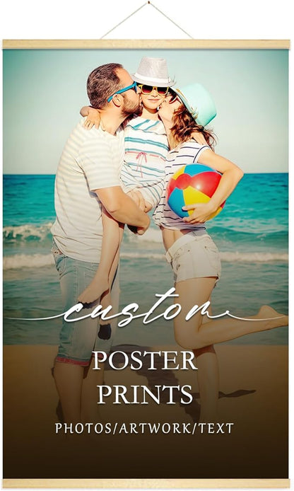 Custom Print Canvas Hanging, Personalized Poster with Your Photos, Customized Posters with Magnetic Frames