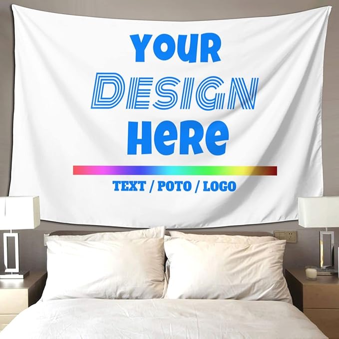 Personalized Backdrop with Photos TextCustom Tapestry Wedding Funny Backdrop Decoration Wall 90x60 Tapestry