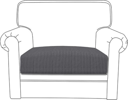 Easy-Going Stretch Chair Cushion Cover Sofa Cushion Furniture Protector Sofa Seat Sofa Slipcover Sofa Cover Soft Flexibility with Elastic Bottom(Chair Cushion, Grey)