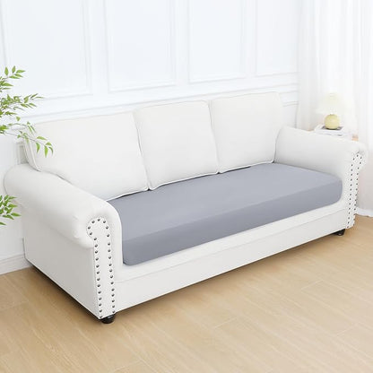Smiry Printed Couch Cushion Covers, Stretch Soft Couch Covers for Sofa, Washable Non-Slip Sofa Slipcover Furniture Protector for Indoor and Outdoor (Large, Grey)