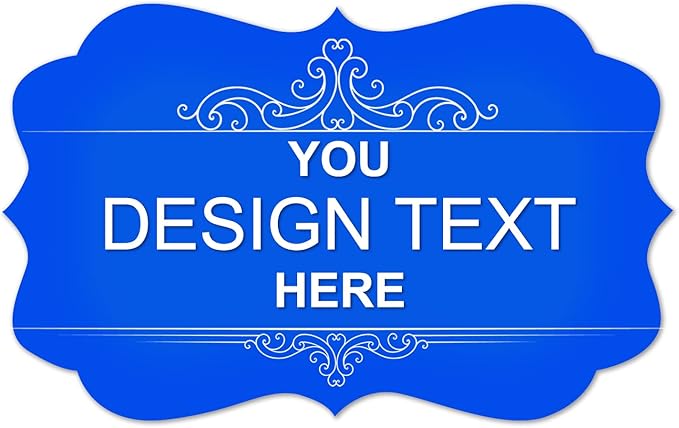 Custom Personalized Labels, Custom Stickers with Any Image Logo and Text. Business Logo Thank You Labels (Fancy Frame, 3x1 Inch)