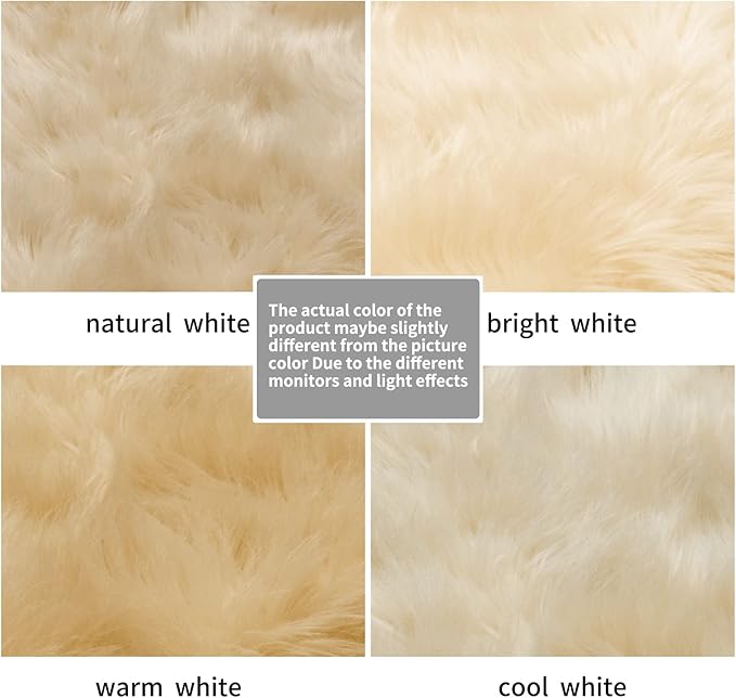 SERISSA Soft Faux Sheepskin Fur Area Rug Beige Fluffy Rug Plush Chair Cover Seat Pad Fuzzy Carpet Furry Beside Rugs for Bedroom Floor Sofa Living Room 2x4 Feet (Rectangular,Beige)