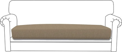 Easy-Going Stretch Cushion Cover Sofa Cushion Furniture Protector Sofa Seat Sofa slipcover Sofa Cover Soft Flexibility with Elastic Bottom(Sofa Cushion,Natural)