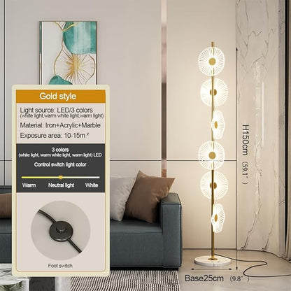 Nordic Modern Floor Lamp Fashion Luxury Family Iiving Room Bedroom Study Villa Hotel LED Creativity Decorative Standing Light (Style 36)