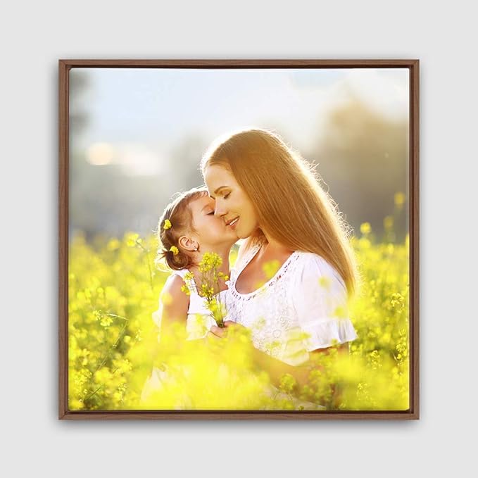 wall26 Framed Custom Canvas Wall Art for Living Room, Bedroom Canvas Prints for Home Decoration Ready to Hang - 16"x16", Natural Frame