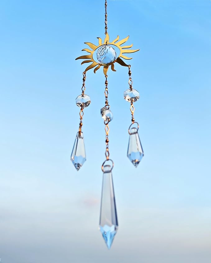 Crystal Suncatcher Prism for Window Hanging Celestial Sun Catchers Rainbow Maker Indoor Sparkling