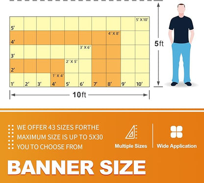 Custom Vinyl Banners and Signs Personalized with Photo or Logo Text, DIY Banner Customized for Birthday Party Graduation Thanksgiving Wedding Business Indoor Outdoor Display
