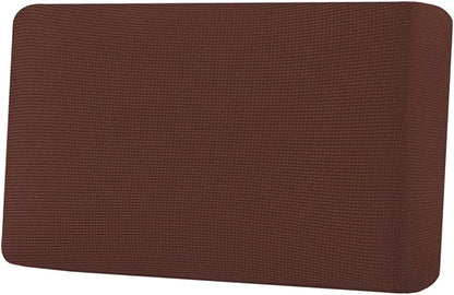 H.VERSAILTEX Super Stretch Individual Seat Cushion Covers Sofa Covers Couch Cushion Covers Slipcover Sets Thick Jacquard Textured Twill Fabric (1 Piece Loveseat Cushion Cover, Burnt Brick)