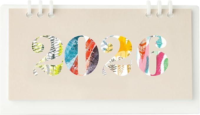 2026 Mini Desk Calendar New Year Standing Memo Notes Calendar 6.9" x 3.7" - White (Oct. 2025 to Dec. 2026)