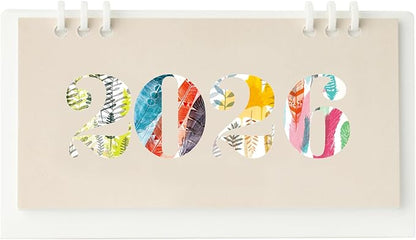 2026 Mini Desk Calendar New Year Standing Memo Notes Calendar 6.9" x 3.7" - White (Oct. 2025 to Dec. 2026)