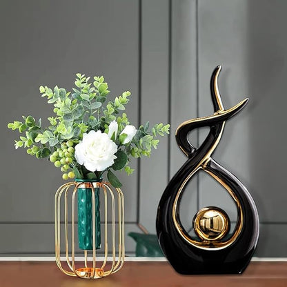 Norrclp Home Decor Modern Abstract Art Ceramic Statue Table Decorations for Dining Room Living Room Office Centerpiece