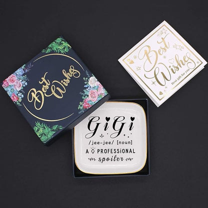 Littlefa Gigi Ring Dish Jewelry Tray,Birthday for Grandma,Gigi Noun
