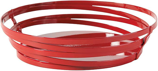 G.E.T. WB-972-R 9 x 7 Oval Red Powder Coated Metal Wire Serving Basket, Cyclone Collection