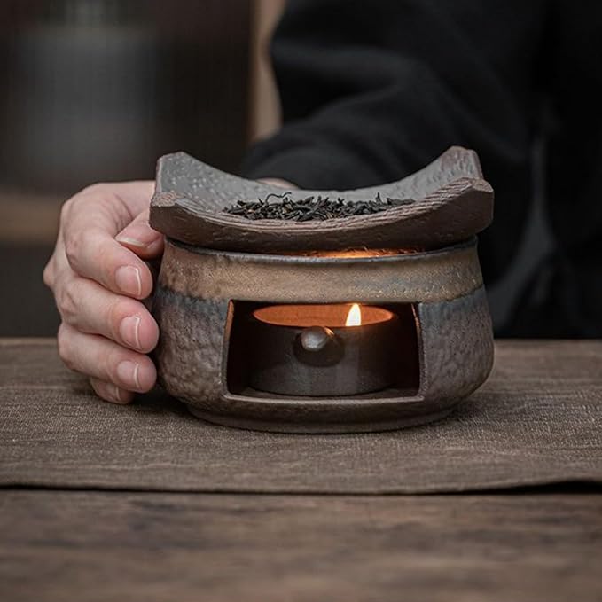Cedar and Zen Burner，Ceramic Aromatherapy Diffuser，Essential Oil Burner，for Home Fragrance,Meditation,Relaxation & Bedroom Decor (1 Pcs)