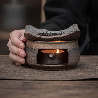 Cedar and Zen Burner，Ceramic Aromatherapy Diffuser，Essential Oil Burner，for Home Fragrance,Meditation,Relaxation & Bedroom Decor (1 Pcs)