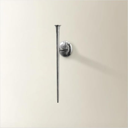 Z Gallerie One Piece Aspar Wall Sconce, Modern Candle Holder with Elegant Hook Design, Versatile Decorative Lighting for Indoor Wall Decor and Ambiance Setting, Silver (Candle Not Included)