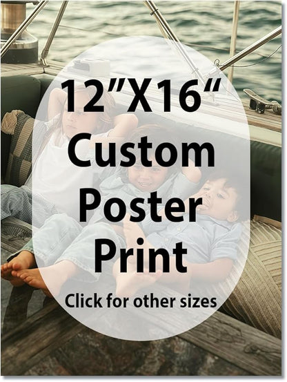 JIMUJIA Custom Canvas Art Print 12"x16" - Unframed Artwork, Personalized Wall Decor, Customizable Photo, Custom Portrait, Office, Living Room, Bedroom Wall Art(12×16in,Unframe)