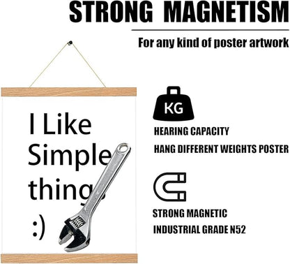 4 Pack Magnetic Poster Hanger Frame 16 inch Black- 16x24 16x22 16x20 Poster Frame for Wall Art Pictures Photos Prints Maps Diamond Art Painting
